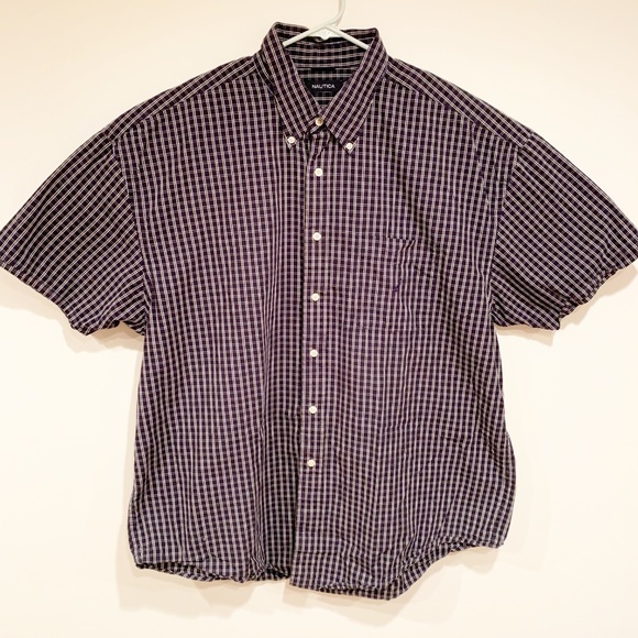 Nautica Short Sleeve Button-Front Shirt Size XXL - Picture 2 of 5